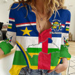 1sttheworld Clothing - Central African Republic Active Flag Women Casual Shirt A35
