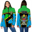 1sttheworld Clothing - Tanzania Active Flag Women Padded Jacket a35