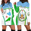 1sttheworld Clothing - Djibouti Active Flag Hoodie Dress A35