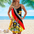 1sttheworld Clothing - Uganda Special Flag Strap Summer Dress A35