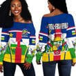 1sttheworld Clothing -  Central African Republic Active Flag Off Shoulder Sweater A35