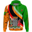 1sttheworl Clothing - Zambia Special Flag Zip Hoodie A35