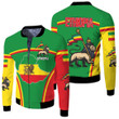 1sttheworld Clothing - Ethiopia Lion Active Flag Fleece Winter Jacket A35