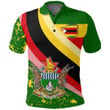 1sttheworld Clothing - Zimbabwe Special Flag Polo Shirt A35