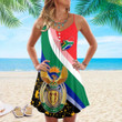 1sttheworld Clothing - South Africa Special Flag Strap Summer Dress A35