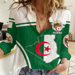1sttheworld Clothing - Algeria Active Flag Women Casual Shirt A35