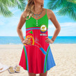 1sttheworld Clothing - Eritrea Bincjou Strap Summer Dress A35