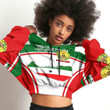 1sttheworld Clothing - Somaliand Active Flag Croptop Hoodie A35