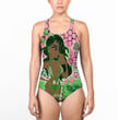 Africa Zone Clothing - AKA Sorority Special Girl Women Low Cut Swimsuit A35 | Africa Zone