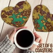 Africa Zone Coasters (Sets of 6) - Iota Phi Theta Sport Style Coasters A31