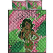 Africa Zone Quilt Bed Set -  AKA  Sorority Special Girl Quilt Bed Set A35