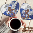Africa Zone Coasters (Sets of 6) -  Zeta Phi Beta  Sorority Special Girl Coasters A35