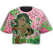 Africa Zone Clothing - AKA Sorority Special Girl Croptop T-shirt A35 | Africa Zone