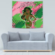 Africa Zone Tapestry -  AKA  Sorority Special Girl Tapestry A35