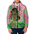 Africa Zone Clothing - AKA Sorority Special Girl Hooded Padded Jacket A35 | Africa Zone