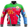 1sttheworld Clothing - Eritrea Active Flag Baseball Jacket A35