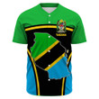 1sttheworld Clothing - Tanzania Active Flag Baseball Jersey A35