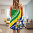 1sttheworld Clothing - Saint Vincent and The Grenadines Special Strap Summer Dress A35