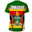1sttheworld Clothing - Zimbabwe Active Flag T-Shirt A35