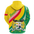 1sttheworl Clothing - Benin Special Flag Zip Hoodie A35