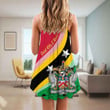 1sttheworld Clothing - Saint Kitts and Nevis Special Strap Summer Dress A35