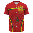 1sttheworld Clothing - Morocco Active Flag Baseball Jersey A35