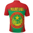 1sttheworld Clothing - Mauritania Active Flag Polo Shirt A35