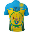 1sttheworld Clothing - Rwanda Active Flag Polo Shirt A35