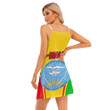 1sttheworld Clothing - Mali Active Flag Women's V-neck Cami Dress A35