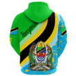 1sttheworl Clothing - Tanzania Special Flag Zip Hoodie A35