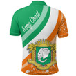 1sttheworld Clothing - Ivory Coast Special Flag Polo Shirt A35