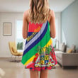 1sttheworld Clothing - Mauritius Special Flag Strap Summer Dress A35