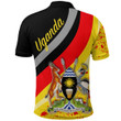 1sttheworld Clothing - Uganda Special Flag Polo Shirt A35