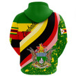 1sttheworl Clothing - Zimbabwe Special Flag Zip Hoodie A35