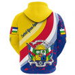1sttheworl Clothing - Central African Republic Special Flag Zip Hoodie A35