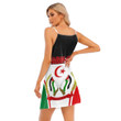 1sttheworld Clothing - Sahrawi Arab Active Flag Women's V-neck Cami Dress A35