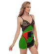 1sttheworld Clothing - Zambia Active Flag Back Strap Cami Dress A35