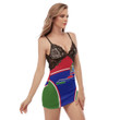 1sttheworld Clothing - Gambia Active Flag Back Strap Cami Dress A35