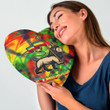 GetteeStore Heart Shaped Pillow - Ethiopia 3D Pattern Heart Shaped Pillow A35