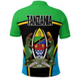 1sttheworld Clothing - Tanzania Active Flag Polo Shirt A35