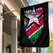 Gettee Store Flag - Namibia Flag and American Flag Torn Style A35