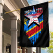 Gettee Store Flag - Democratic Republic Of The Congo Flag and American Flag Torn Style A35