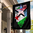 Gettee Store Flag - Djibouti Flag and American Flag Torn Style A35