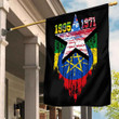 Gettee Store Flag - Ethiopia Flag and American Flag Torn Style A35