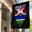 Gettee Store Flag - Gambia Flag and American Flag Torn Style A35