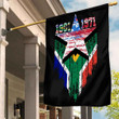 Gettee Store Flag - South Africa Flag and American Flag Torn Style A35