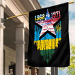 Gettee Store Flag - Rwanda Flag and American Flag Torn Style A35