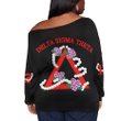 Delta Sigma Theta Pearls (Black) Offshoulder Sweaters Oversize A31
