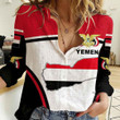 GetteeStore Clothing - Yemen Active Flag Women Casual Shirt A35