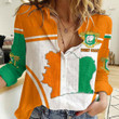 GetteeStore Clothing - Ivory Coast Active Flag Women Casual Shirt A35